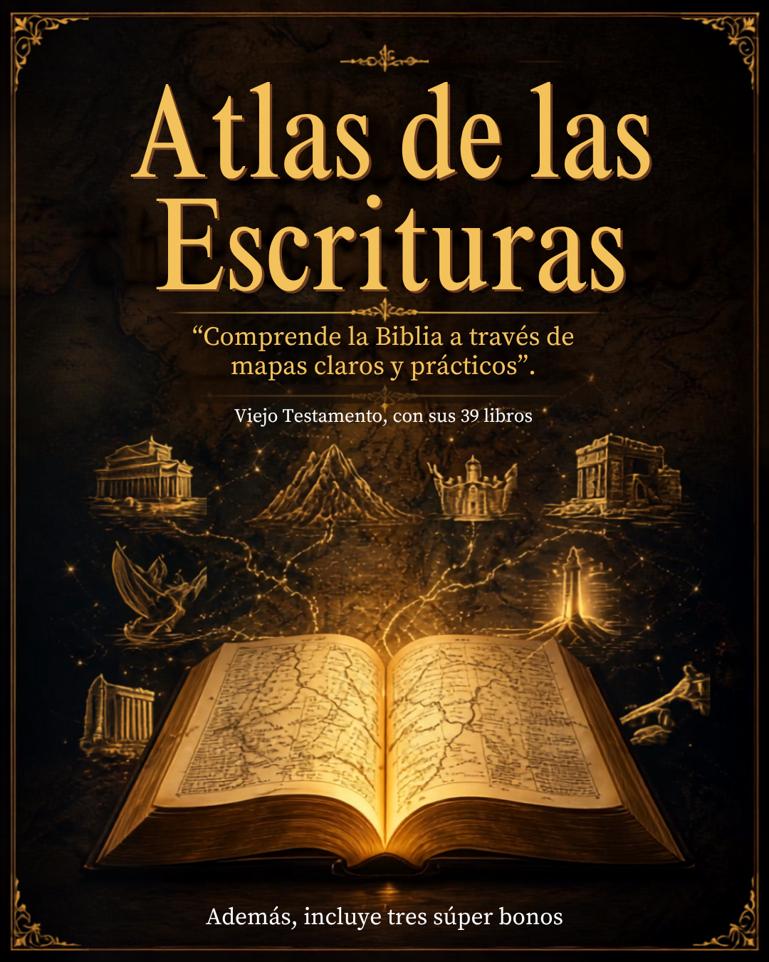 Atlas de las Escrituras.“Comprende la Biblia a través de mapas claros y prácticos” .Mas 3 Super Bonos de Regalo
